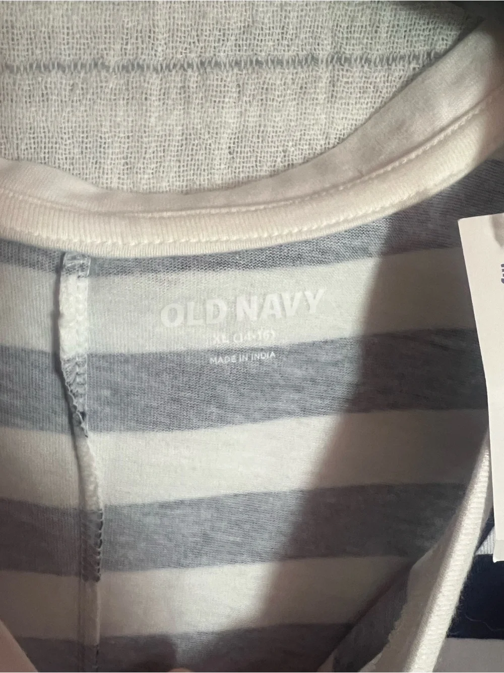 Old Navy Navy and White Striped Casual Cotton Dress